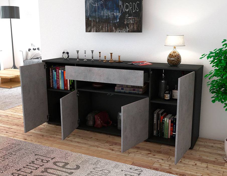 Stil Zeit Möbel Sideboard Fiorella, Beton (180x79x35cm) Tägliche Deals