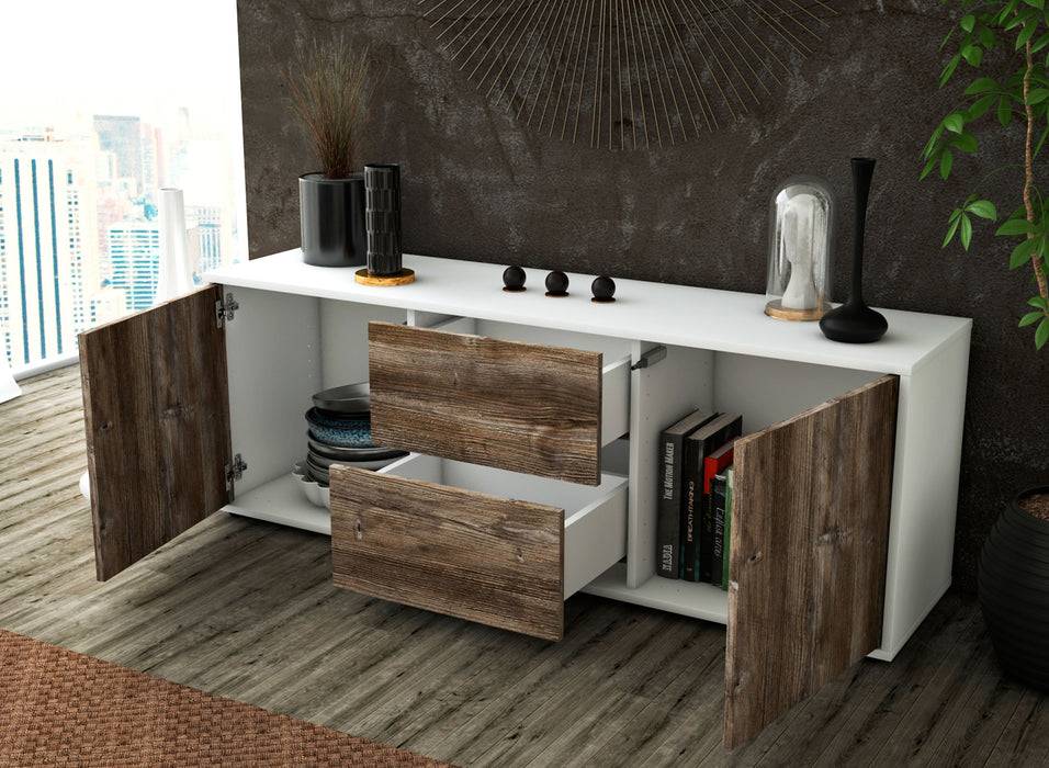 Stil Zeit Möbel Lowboard Alma, Eiche (136x49x35cm) Wochenangebot