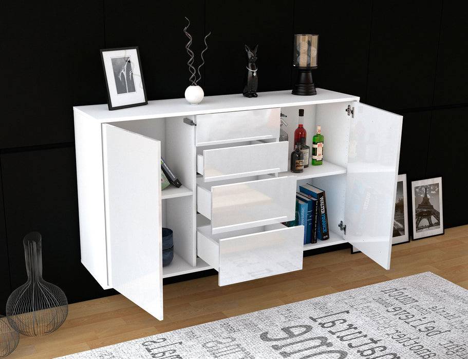 Stil Zeit Möbel Sideboard Corona, Weiß, hängend (136x79x35cm) Letzter Tag