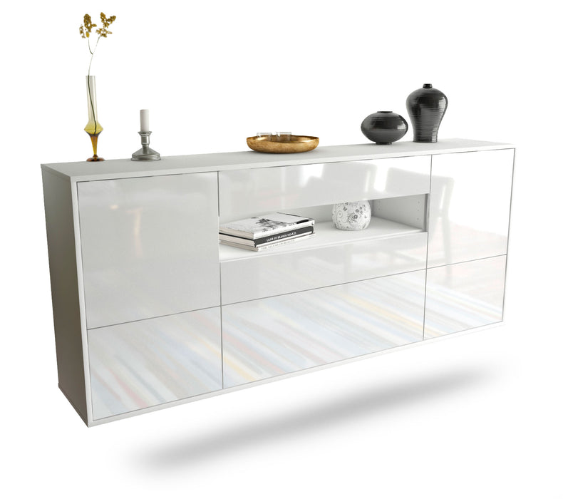 Stil Zeit Möbel Sideboard Savannah, Weiß, hängend (180x79x35cm) Zeitbegrenzte Promotion