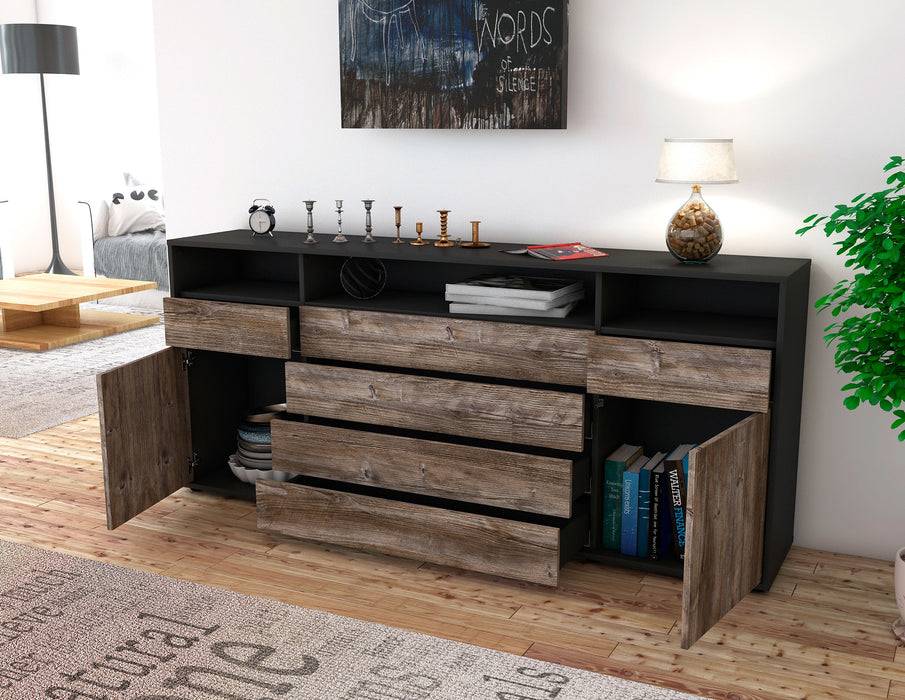 Stil Zeit Möbel Sideboard Evelina, Eiche (180x79x35cm) Bis zu 60% Rabatt