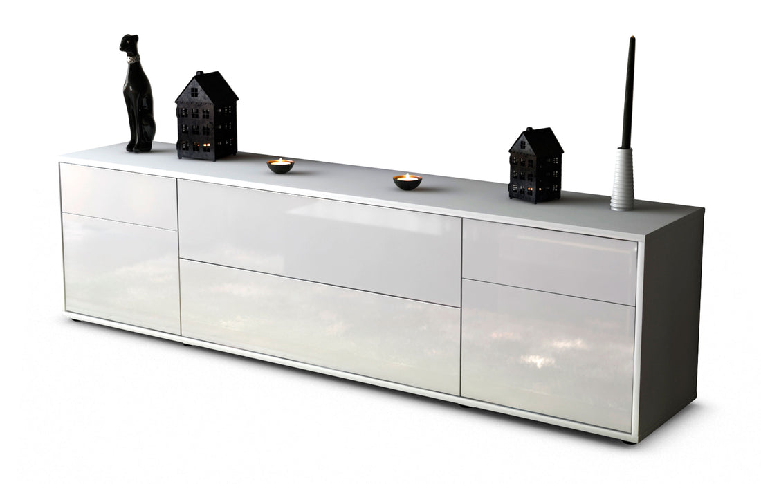 Stil Zeit Möbel Lowboard Bibiane, Weiß (180x49x35cm) Vierteljährliche Förderung