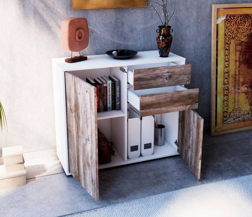 Stil Zeit Möbel Sideboard Chantal, Eiche (92x79x35cm) Nur noch ein Tag übrig
