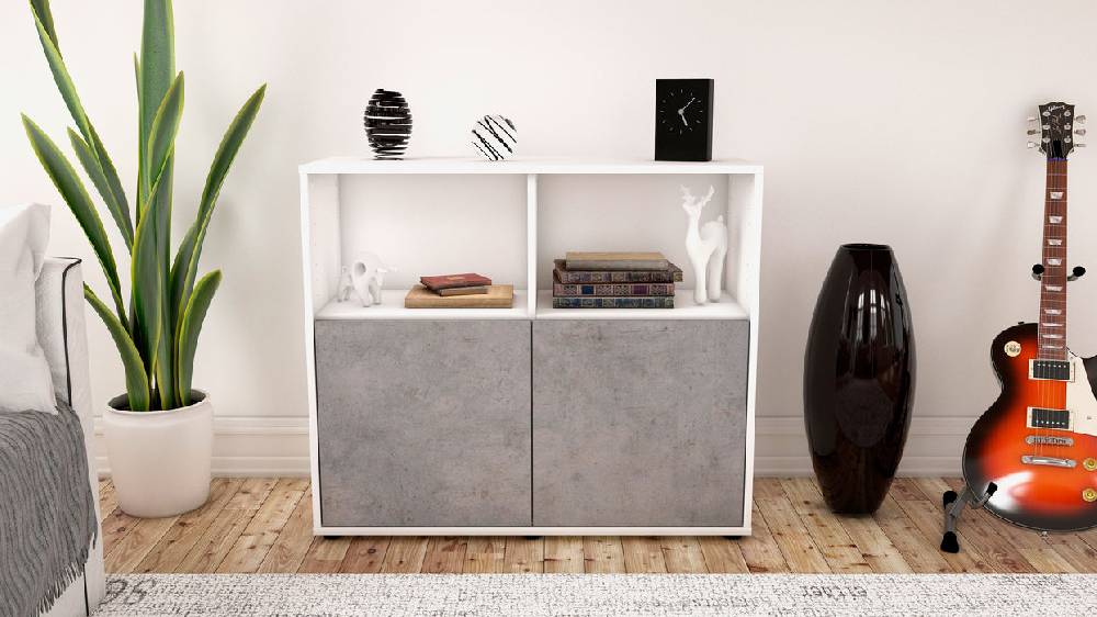 Stil Zeit Möbel Sideboard Camilla, Beton (92x79x35cm) Super Rabatt