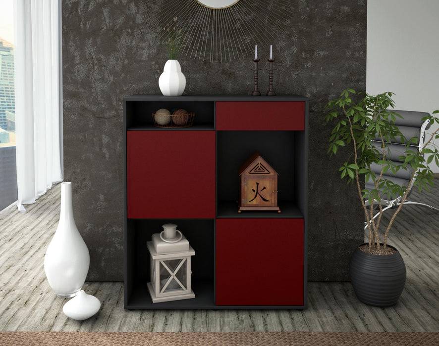 Stil Zeit Möbel Highboard Luisa ,Bordeaux (92x108x35cm) Rabatte dieses Monats