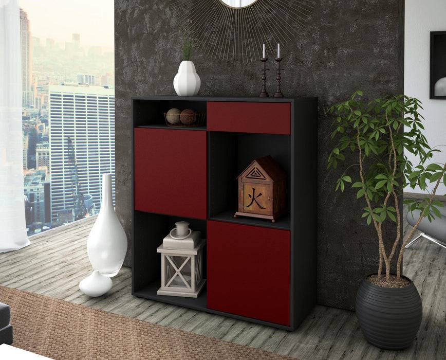 Stil Zeit Möbel Highboard Luisa ,Bordeaux (92x108x35cm) Rabatte dieses Monats