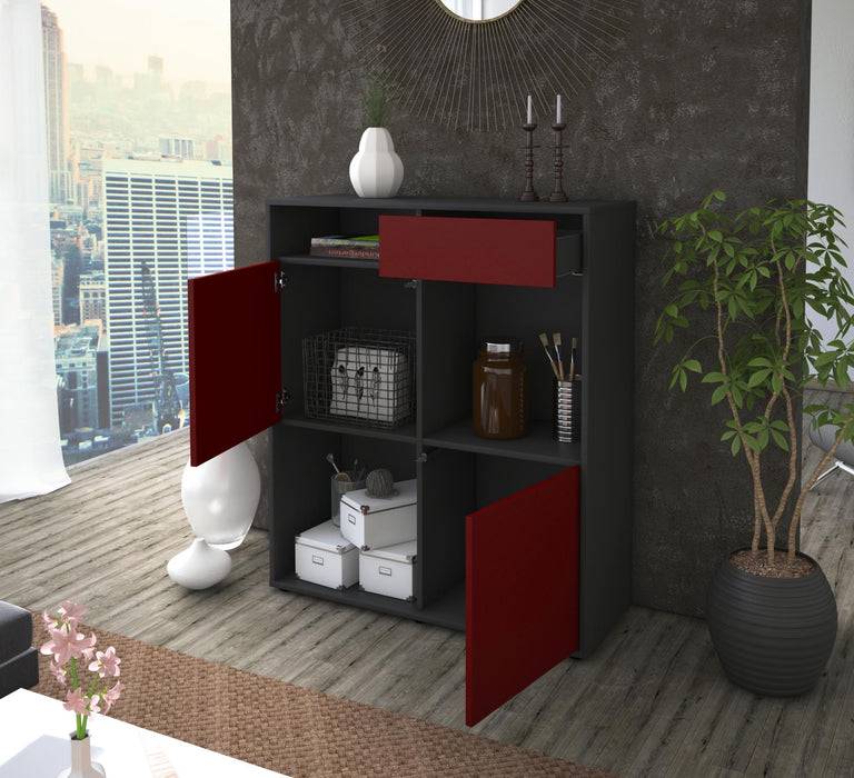 Stil Zeit Möbel Highboard Luisa ,Bordeaux (92x108x35cm) Rabatte dieses Monats