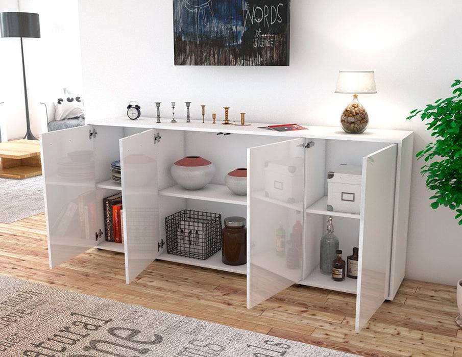 Stil Zeit Möbel Sideboard Elana, Orange (180x79x35cm) Online