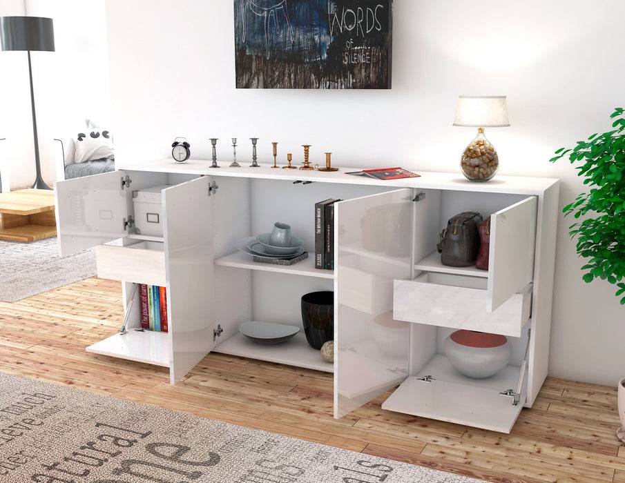 Stil Zeit Möbel Sideboard Gemma, Weiß (180x79x35cm) Verkauf