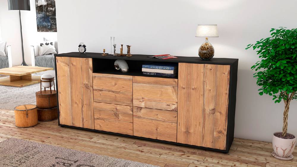 Stil Zeit Möbel Sideboard Ephenia, Pinie (180x79x35cm) Blitzverkäufe