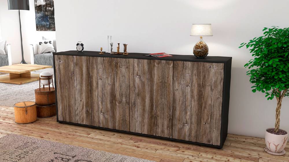 Stil Zeit Möbel Sideboard Elana, Treibholz (180x79x35cm) Fabrikpreis
