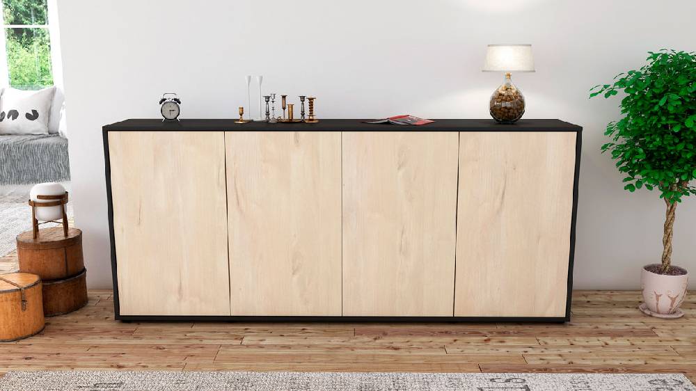 Stil Zeit Möbel Sideboard Elana, Zeder (180x79x35cm) Sonderangebot
