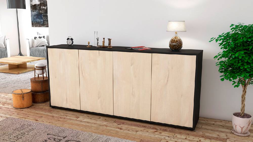 Stil Zeit Möbel Sideboard Elana, Zeder (180x79x35cm) Sonderangebot