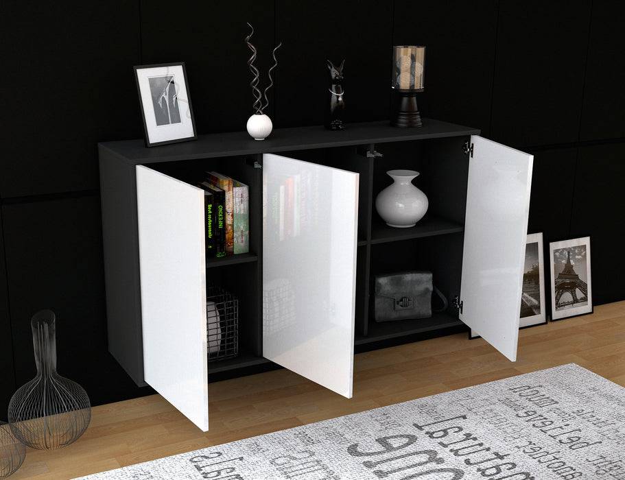 Stil Zeit Möbel Sideboard Chattanooga, Grau, hängend (136x79x35cm) Rabatt
