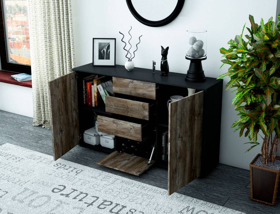 Stil Zeit Möbel Sideboard Donatella, Eiche (136x79x35cm) Versandkostenfrei