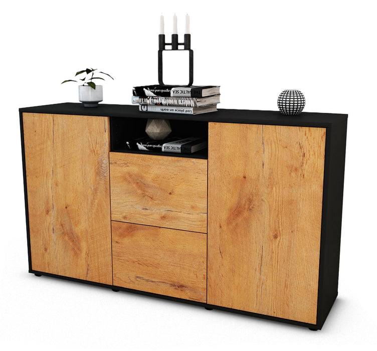 Stil Zeit Möbel Sideboard Dimphi, Eiche (136x79x35cm) Großer Ausverkauf