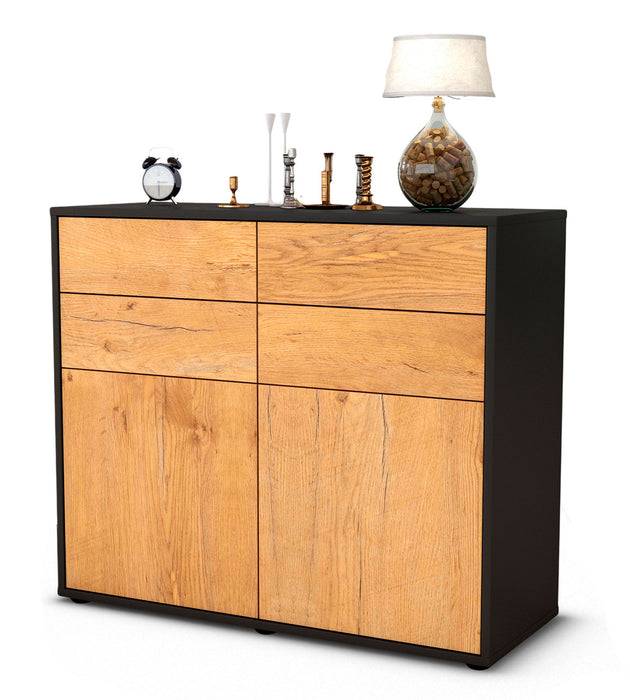 Stil Zeit Möbel Sideboard Celia, Eiche (92x79x35cm) Osterangebot