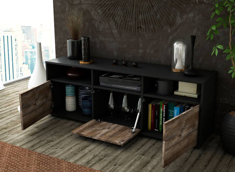 Stil Zeit Möbel Lowboard Andrina, Eiche (136x49x35cm) Jubiläumsangebot