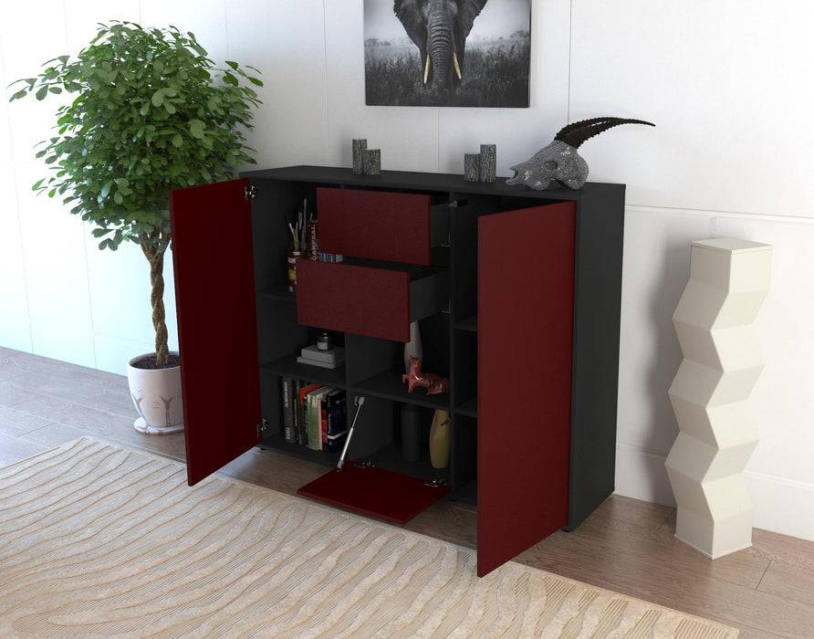 Stil Zeit Möbel Highboard Nikolina ,Türkis (136x108x35cm) Sonderangebote