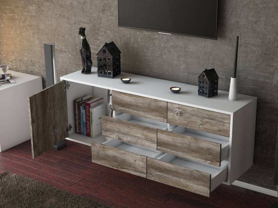 Stil Zeit Möbel Lowboard Portland, Eiche, hängend (136x49x35cm) JETZT KAUFEN