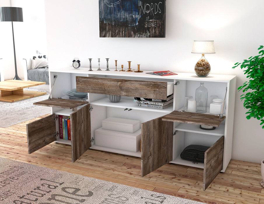 Stil Zeit Möbel Sideboard Ginevra, Walnuss (180x79x35cm) Letzter Tag