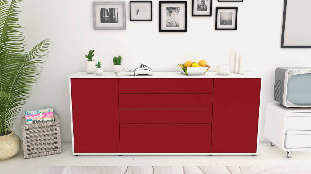 Stil Zeit Möbel Sideboard Eleni, Bordeaux (180x79x35cm) Zeitbegrenzte Promotion
