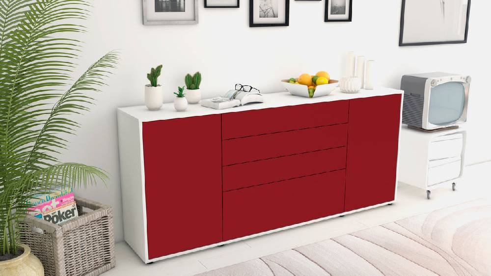 Stil Zeit Möbel Sideboard Eleni, Bordeaux (180x79x35cm) Zeitbegrenzte Promotion