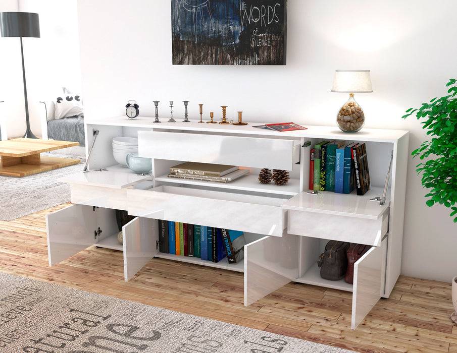 Stil Zeit Möbel Sideboard Emerelda, Weiß (180x79x35cm) Bis zu 65% Rabatt