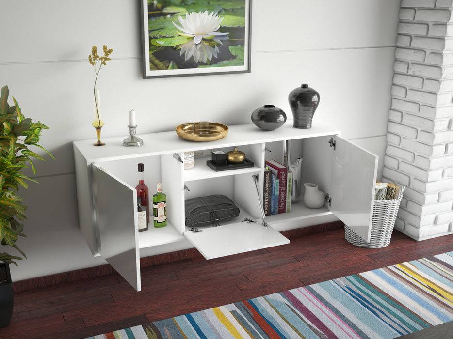 Stil Zeit Möbel Lowboard Mesa, Weiß, hängend (136x49x35cm) Discount Store für neue Produkte