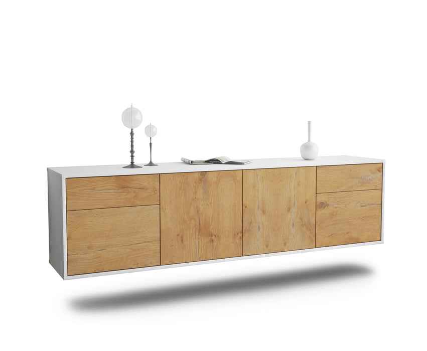 Stil Zeit Möbel Lowboard Madison, Eiche, hängend (180x49x35cm) Kostenloser Versand international