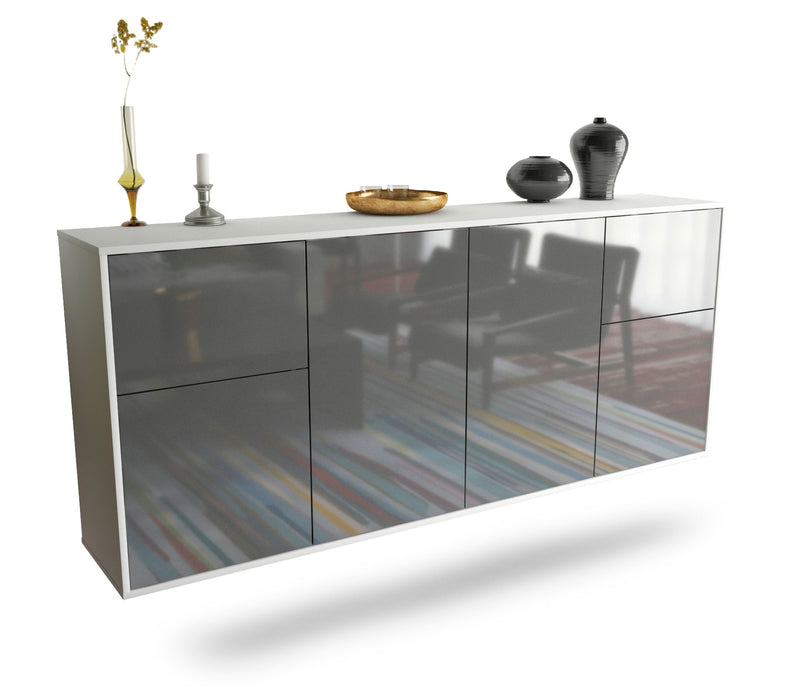 Stil Zeit Möbel Sideboard Costa Mesa, Grau, hängend (180x79x35cm) zollfrei