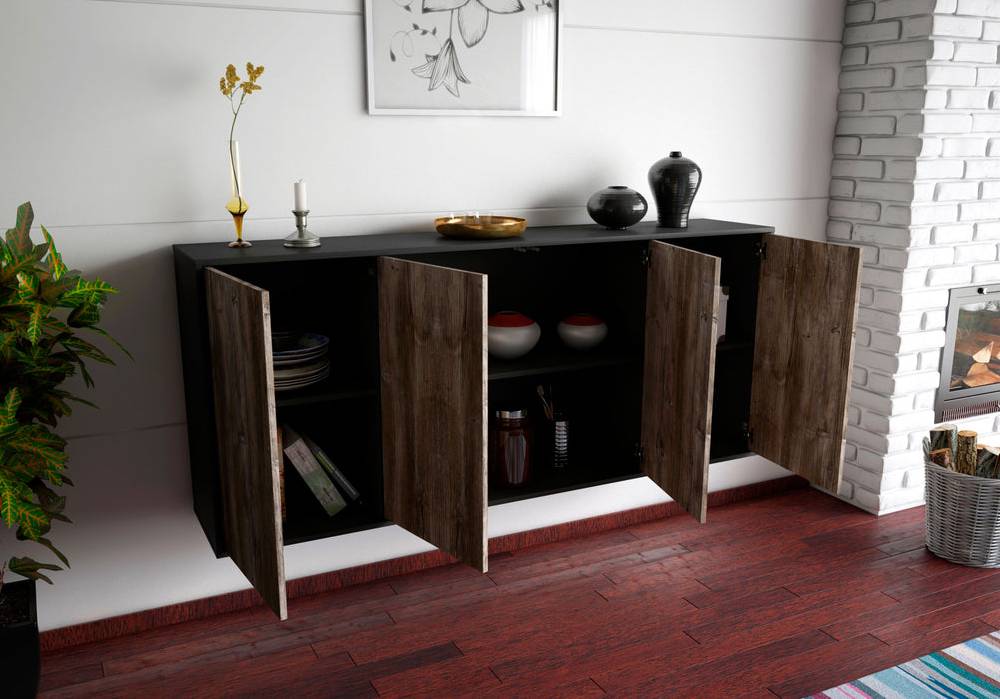Stil Zeit Möbel Sideboard Lakewood, Eiche, hängend (180x79x35cm) Online