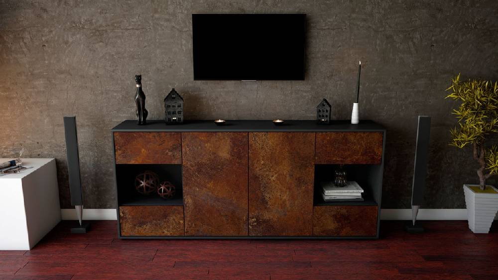 Stil Zeit Möbel Sideboard Gaia, Rost (180x79x35cm) Auslauf