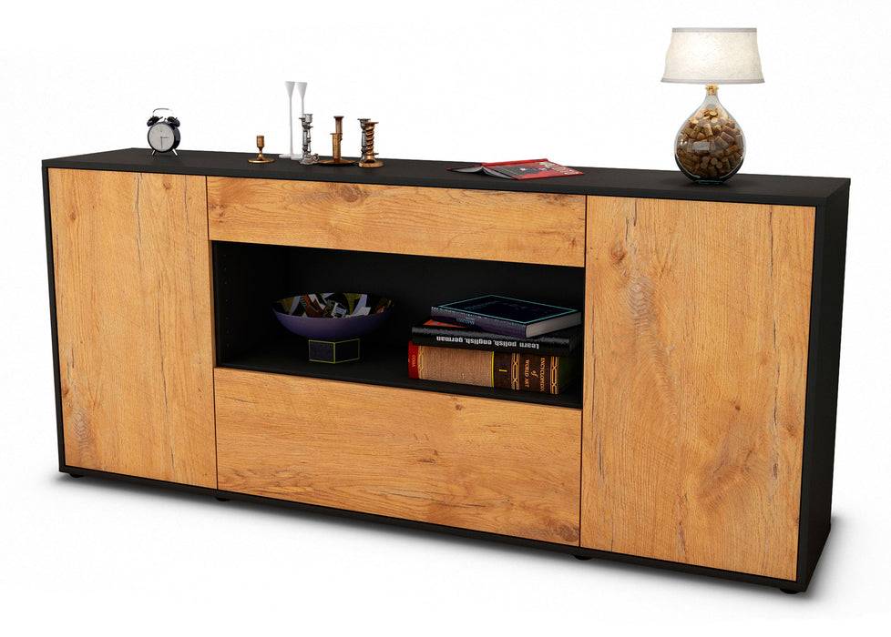 Stil Zeit Möbel Sideboard Fiora, Eiche (180x79x35cm)