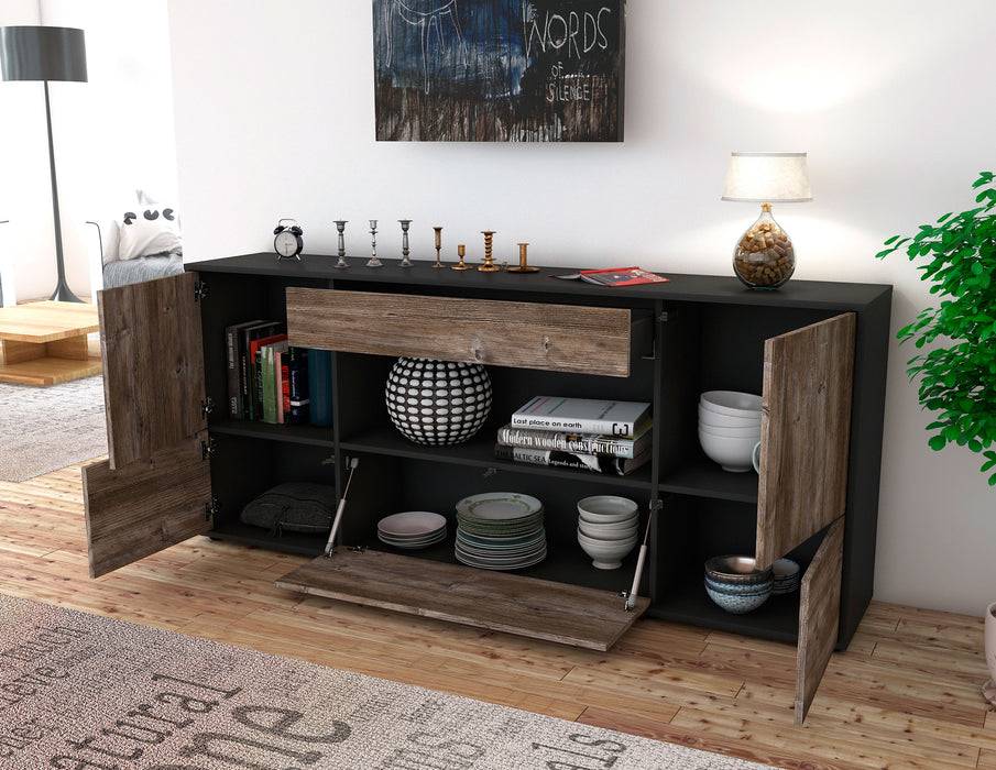 Stil Zeit Möbel Sideboard Elodie, Walnuss (180x79x35cm) Meist gekauft