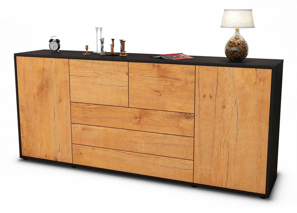Stil Zeit Möbel Sideboard Eliana, Eiche (180x79x35cm)