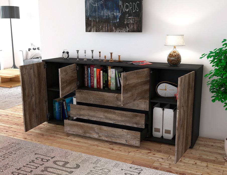 Stil Zeit Möbel Sideboard Eliana, Eiche (180x79x35cm) Blitzverkäufe