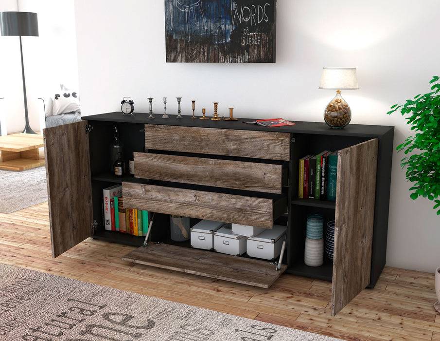 Stil Zeit Möbel Sideboard Eleni, Eiche (180x79x35cm) Fabrik Onlineshop