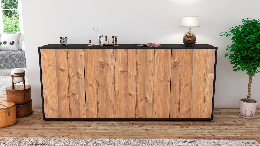 Stil Zeit Möbel Sideboard Elana, Pinie (180x79x35cm) Fabrikpreis
