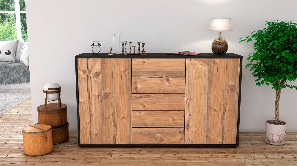 Stil Zeit Möbel Sideboard Dorelly, Pinie (136x79x35cm) Flash Sale
