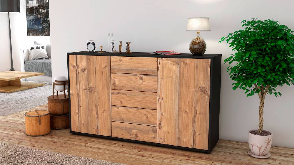 Stil Zeit Möbel Sideboard Dorelly, Pinie (136x79x35cm) Flash Sale