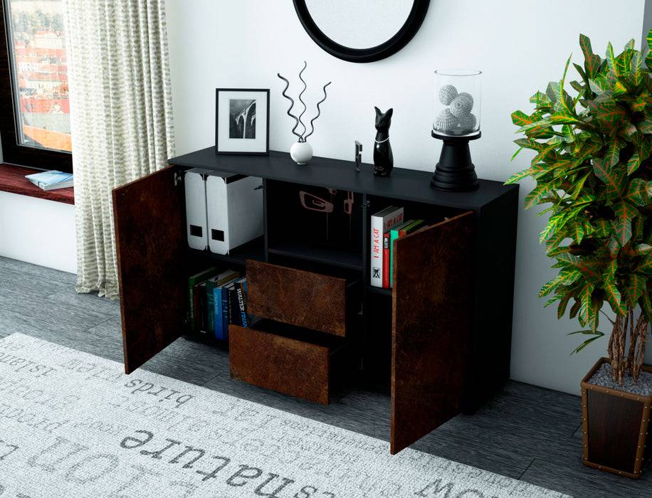 Stil Zeit Möbel Sideboard Donika, Rost (136x79x35cm) Preisnachlass