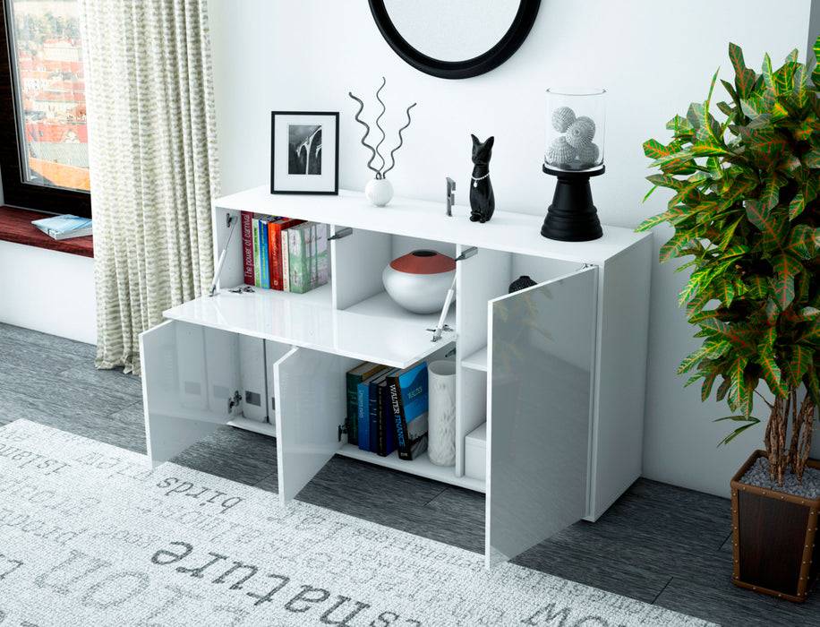 Stil Zeit Möbel Sideboard Edera, Grau (136x79x35cm) Cyber Monday
