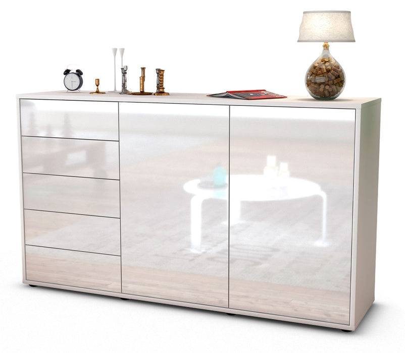 Stil Zeit Möbel Sideboard Dorentina, Weiß (136x79x35cm) Osterangebot