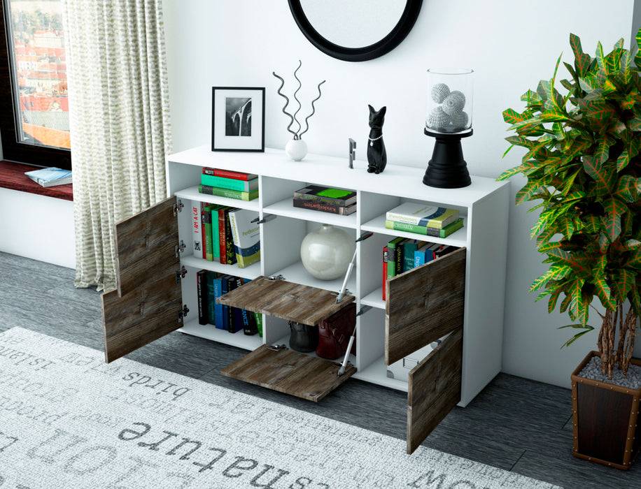 Stil Zeit Möbel Sideboard Dilara, Eiche (136x79x35cm) Vatertagsangebot