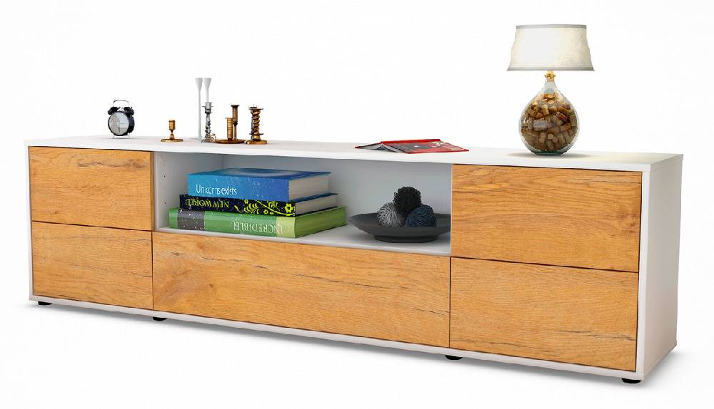Stil Zeit Möbel Lowboard Atlanta, Eiche (180x49x35cm) Online Outlet