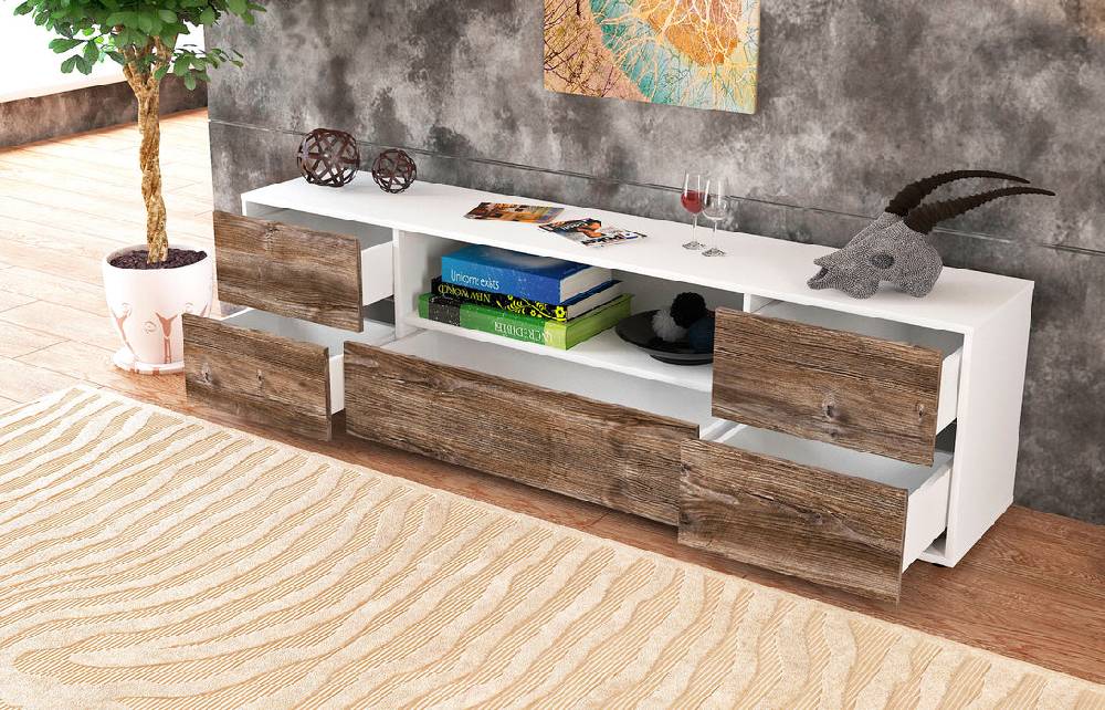 Stil Zeit Möbel Lowboard Atlanta, Eiche (180x49x35cm) Online Outlet