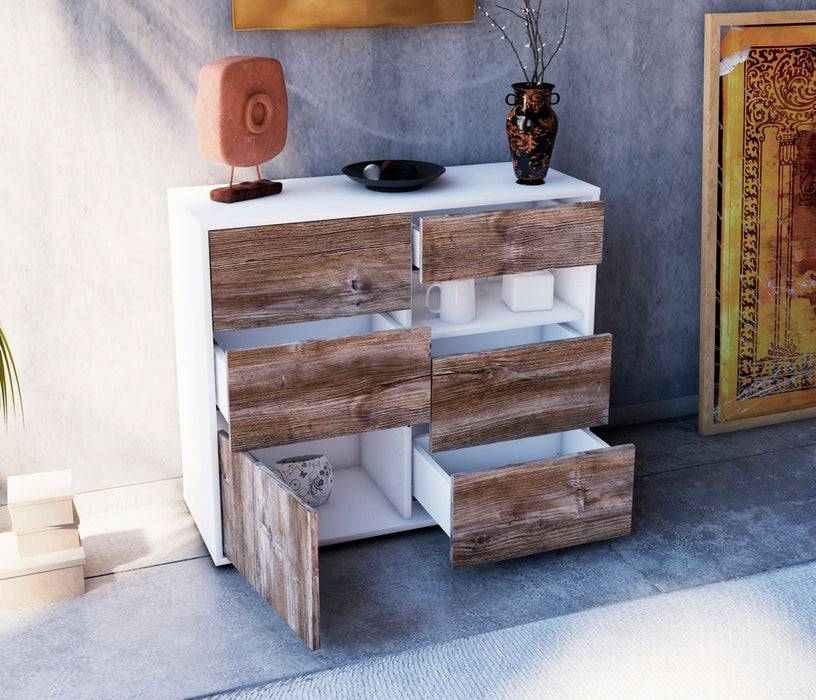 Stil Zeit Möbel Sideboard Dariella, Treibholz (92x79x35cm) Räumungsverkauf