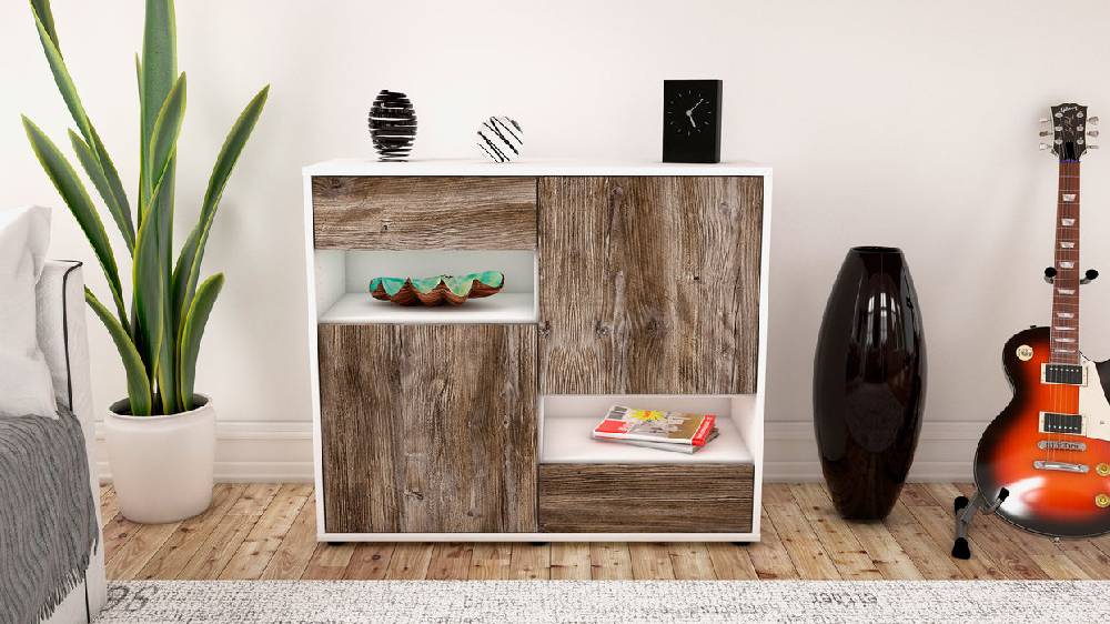Stil Zeit Möbel Sideboard Carmelina, Treibholz (92x79x35cm) Sonderangebote