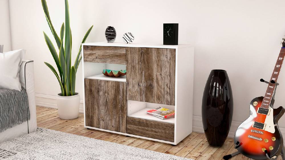 Stil Zeit Möbel Sideboard Carmelina, Treibholz (92x79x35cm) Sonderangebote